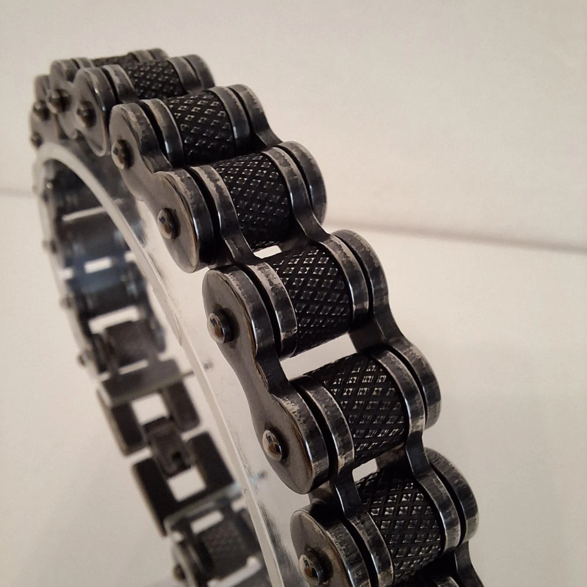 Herenarmband van hoogwaardig roestvrij staal - Premium kwaliteit - Motorkettingstijl, Biker-look, Urban – photo 11